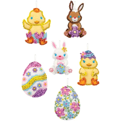 Bucilla® Oversized Easter Felt Ornaments Applique Kit Set