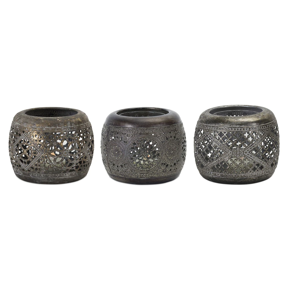 4" Metal Votive Holder Set