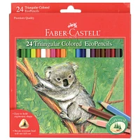 Faber-Castell® 24 Color Triangular Colored EcoPencils Set