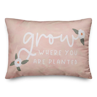 Grow Where You Are Planted Throw Pillow