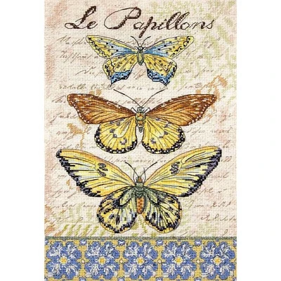 Letistitch Vintage Wings-Le Papillons Counted Cross Stitch Kit