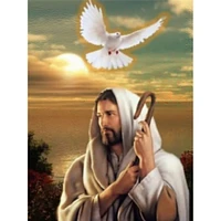 Sparkly Selections Jesus and the Holy Ghost Diamond Painting Kit, Round Diamonds