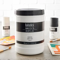 6 Pack: Liquitex® BASICS Titan White Acrylic Paint Jar, 32oz.