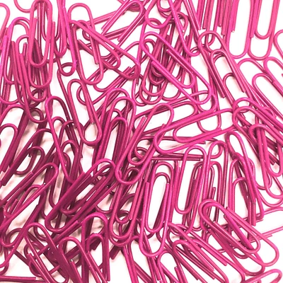 JAM Paper Pink 1" Standard Paper Clips, 50,000ct.