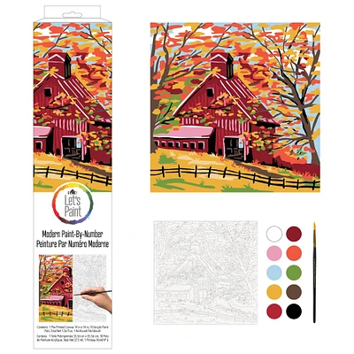 Plaid® Fall Barn Paint-By-Number Kit