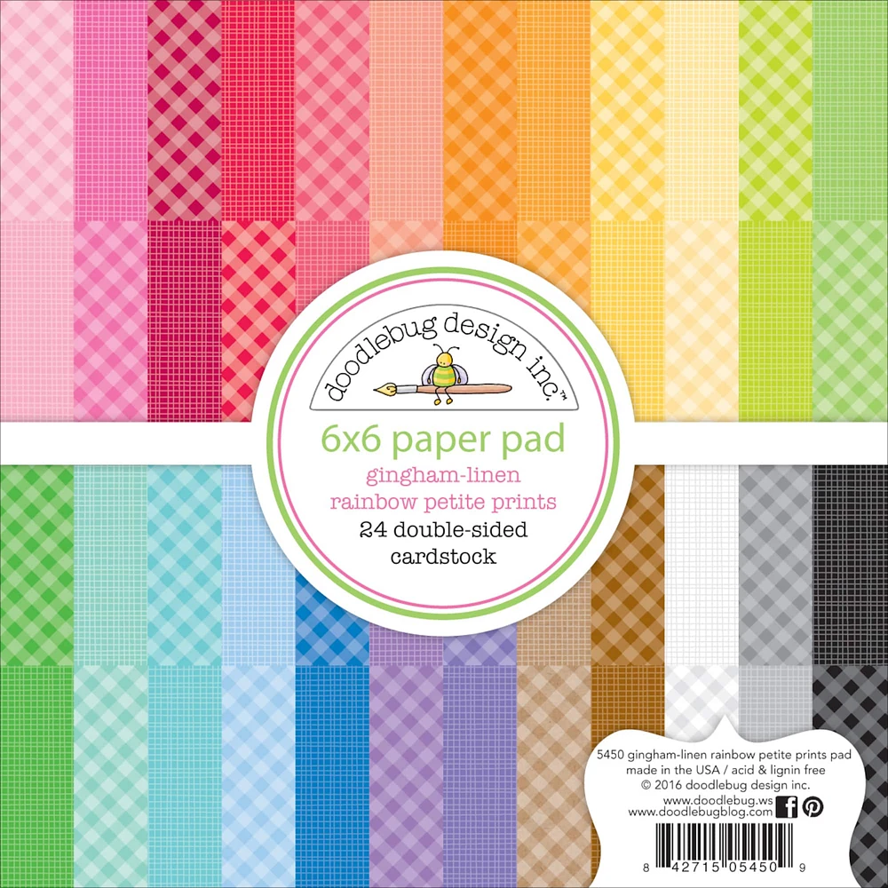 Doodlebug Design Inc.™ Gingham Linen Petite Prints Cardstock, 6" x 6"