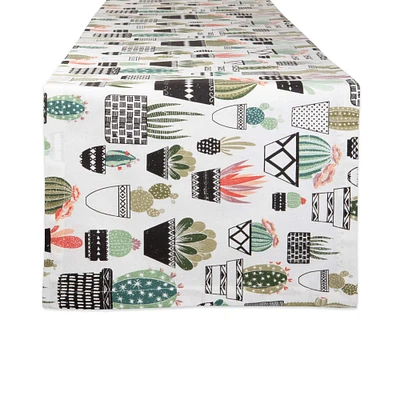 DII® 72" Urban Oasis Cactus Print Table Runner