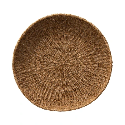 21.5" Hand-Woven Decorative Seagrass Tray