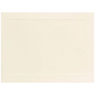 JAM Paper 5" x 7" Ivory Panel Blank Flat Note Cards