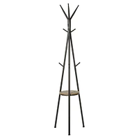 72" Gray Metal Modern Coat Rack