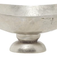 22" Silver Traditional Decorative Bowl