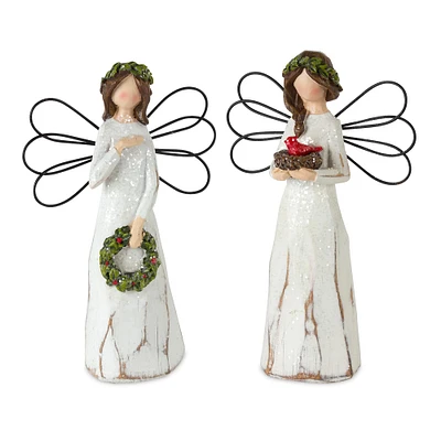 7" Christmas Angel Figurine Set