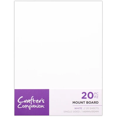Crafter's Companion™ White 5.75" x 7.75" Mount Board, 20 Sheets