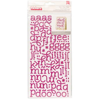 American Crafts™ Eclair Strawberry Glitter Foam Alphabet Stickers