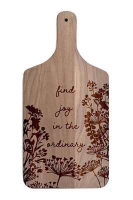 Find Joy in the Ordinary 8" x 17" Walnut Paddle Cutting Board