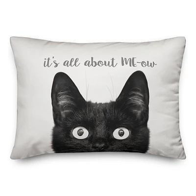 It's All About ME-ow Throw Pillow