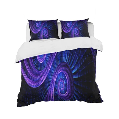 Designart 'Royal Purple & Blue Dream' Modern & Contemporary Bedding Set