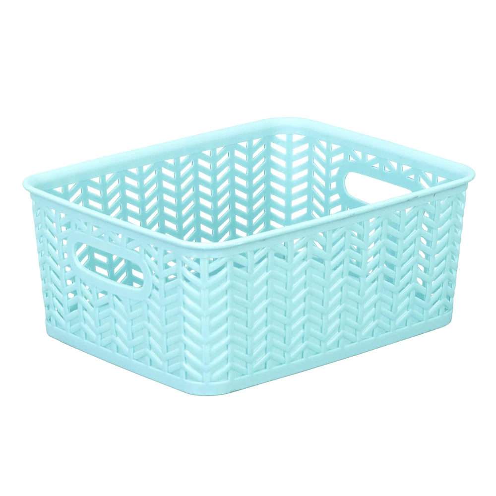 Simplify Small Herringbone Storage Bin