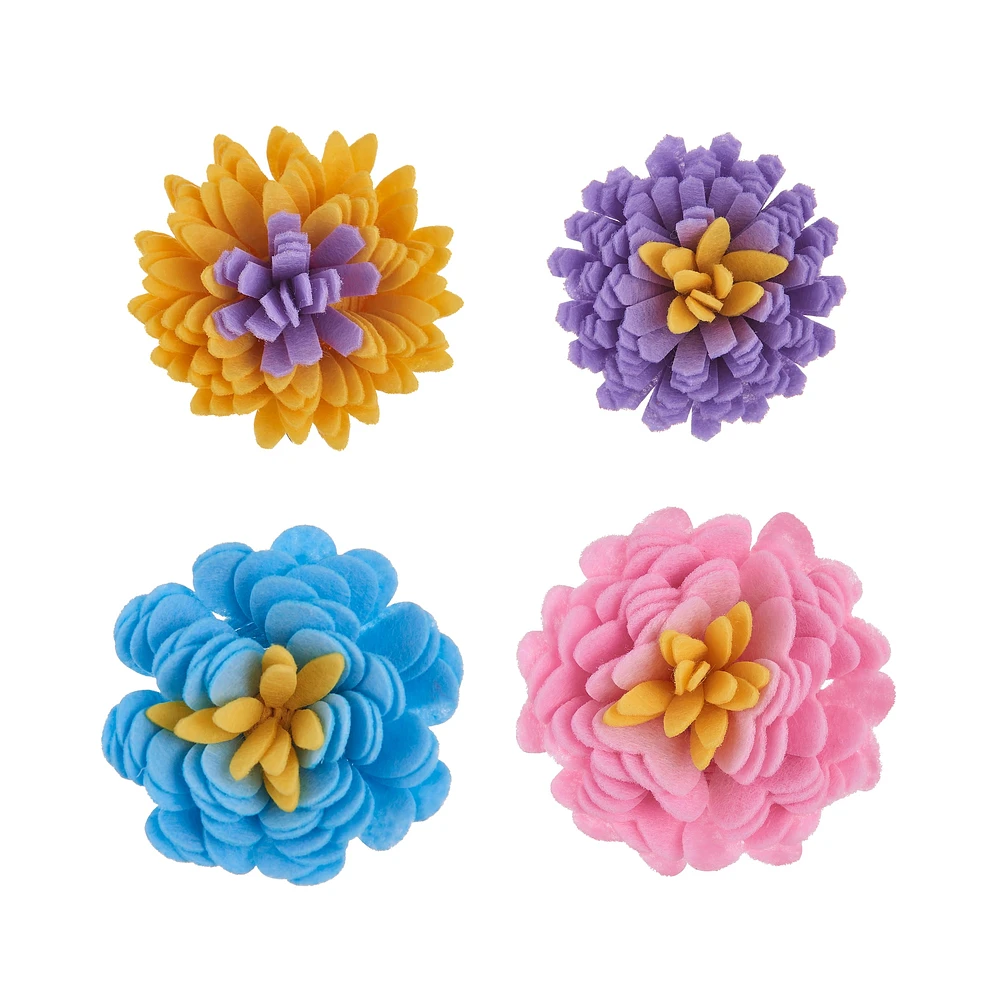 12 Pack: Pastel Felt Ribbon Flower Craft Kit by Creatology™