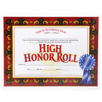 Hayes® High Honor Roll Award, 6 Packs of 30