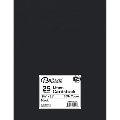 PA Paper™ Accents 8.5" x 11" 80lb. Linen Cardstock, 25 Sheets
