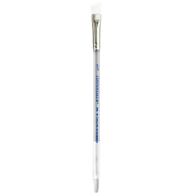 Connoisseur® White Taklon Short Handle Scrubber Brush, 0.38"