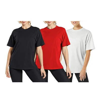 Galaxy by Harvic Loose Fit Crew Neck Women's T-Shirt 3 Pack