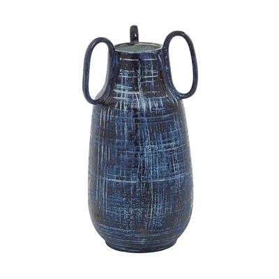 Blue Ceramic Contemporary Vase