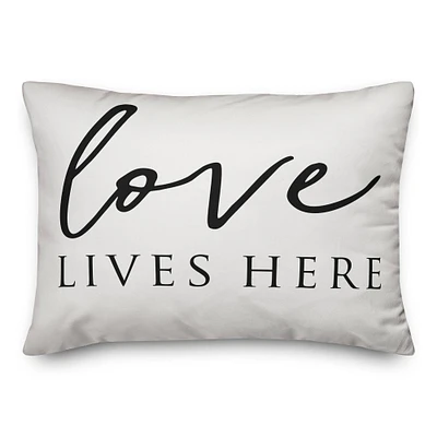 Love Lives Here Throw Pillow