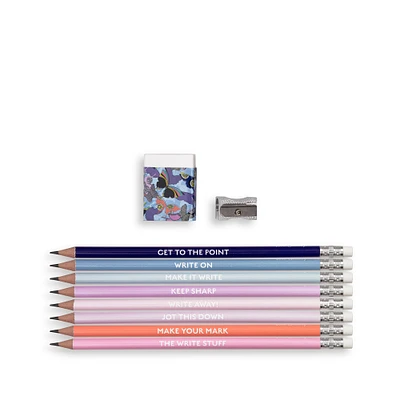 Vera Bradley® Lavender Butterflies Pencil Set