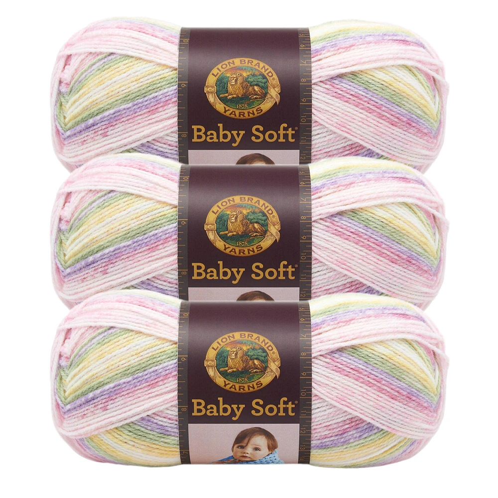 3 Pack Lion Brand® Baby Soft® Variegates Yarn