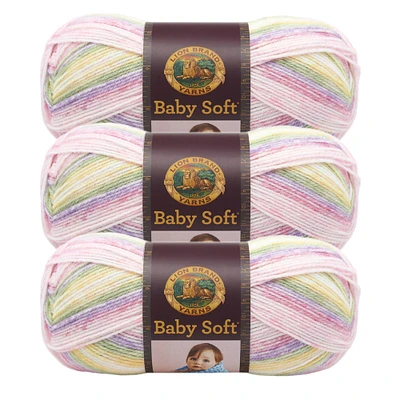 3 Pack Lion Brand® Baby Soft® Variegates Yarn
