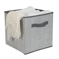 Simplify 12" Collapsible Heather Gray Storage Cube