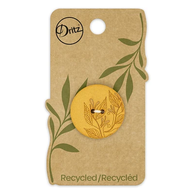 Dritz® 28mm Recycled Hemp Round Floral Button, 3ct.