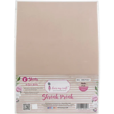 Dress My Craft® Shrink Prink A4 Frosted Plastic Sheets