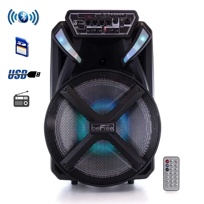 beFree Sound 12" Bluetooth Portable Rechargeable Party Speaker