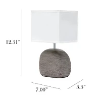 Simple Designs 12.5" Bedrock Ceramic Table Lamp