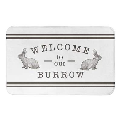 Welcome Burrow Bunny Bath Mat 34" x 21" Bath Mat