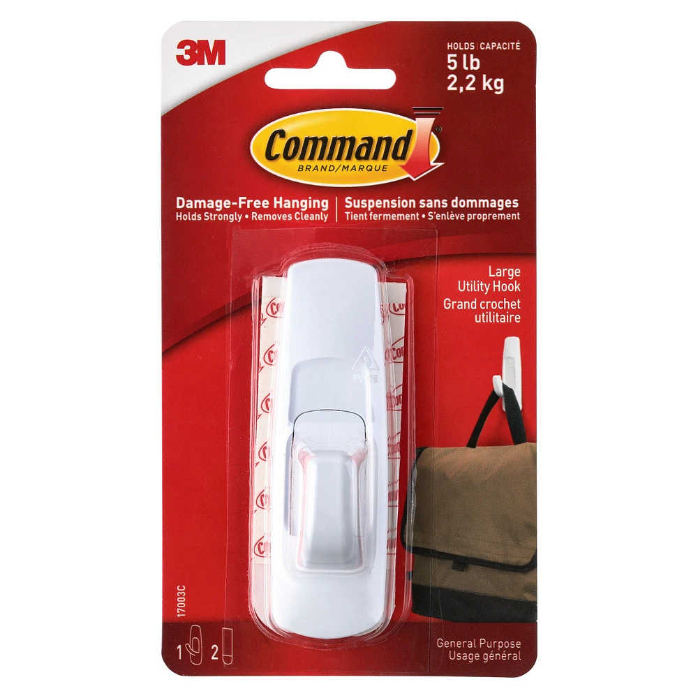 12 Pack: Command™ Large White Utility Hook