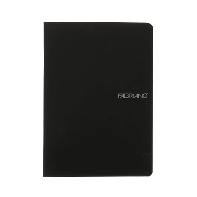 Fabriano® EcoQua Black Staple-Bound Blank Notebook, A5