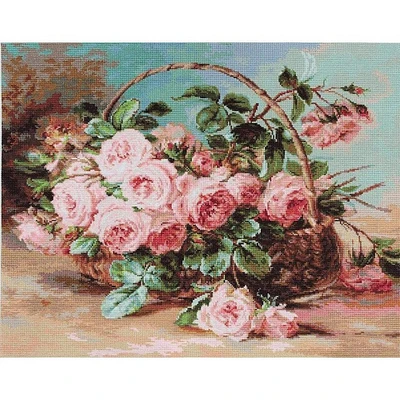 Luca-S Basket of Roses Counted Cross Stitch Kit