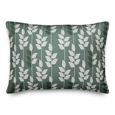 Geometric Leaf Throw Pillow