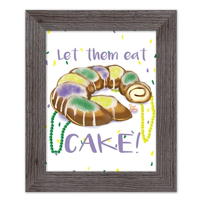 Let Them Eat Cake Western Gray Framed Print