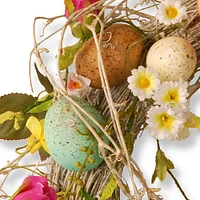 18" Garden Accents Multicolor Easter Egg Wreath