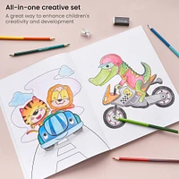 Arteza® Kids Transportation Coloring Book Kit, 16 pcs
