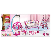 Lissi Dolls 11" Baby Doll Complete Nursey Play Set