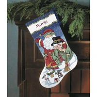 Dimensions® Santa & Snowman Stocking Counted Cross Stitch Kit