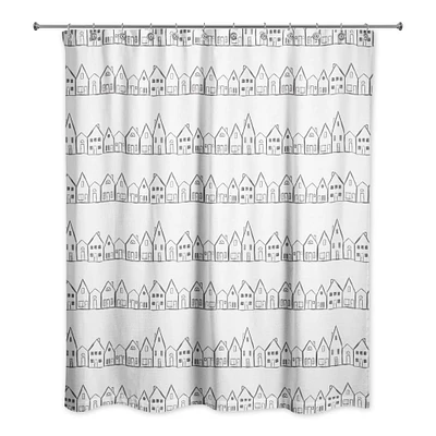 Simple House Pattern 71" x 74" Shower Curtain