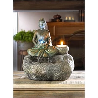 10.5" Buddha LED Tabletop Fountain