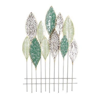 33" Green Traditional Metal Wall Décor